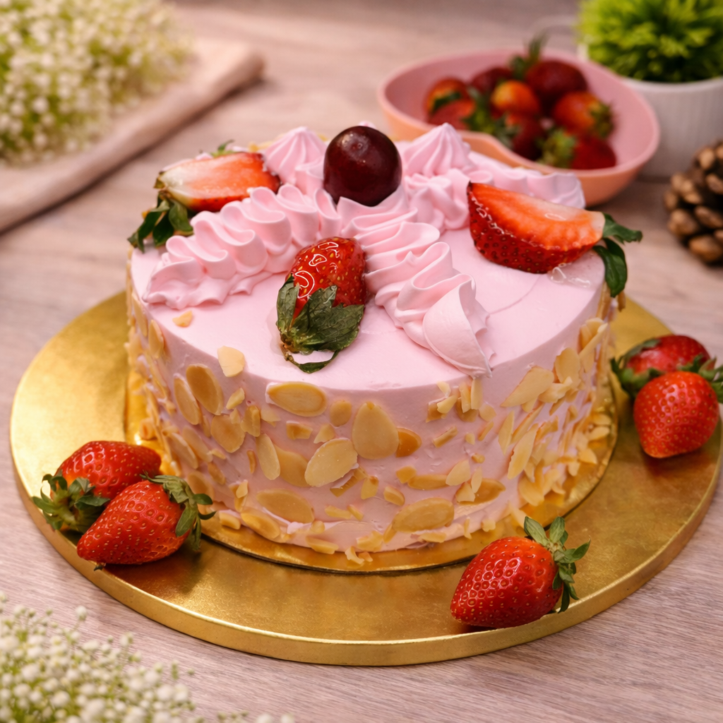 Blissful Strawberry Cake