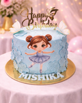 Ballerina Princess Designer Birthday Cake – Pink & Gold Theme