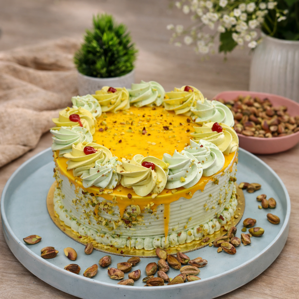 Tropical Mango Pistachio Cake