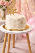 Elegant White Floral Birthday Cake for Her | Designer Cake in Dehradun