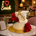 Elegant Red Rose Anniversary Cake