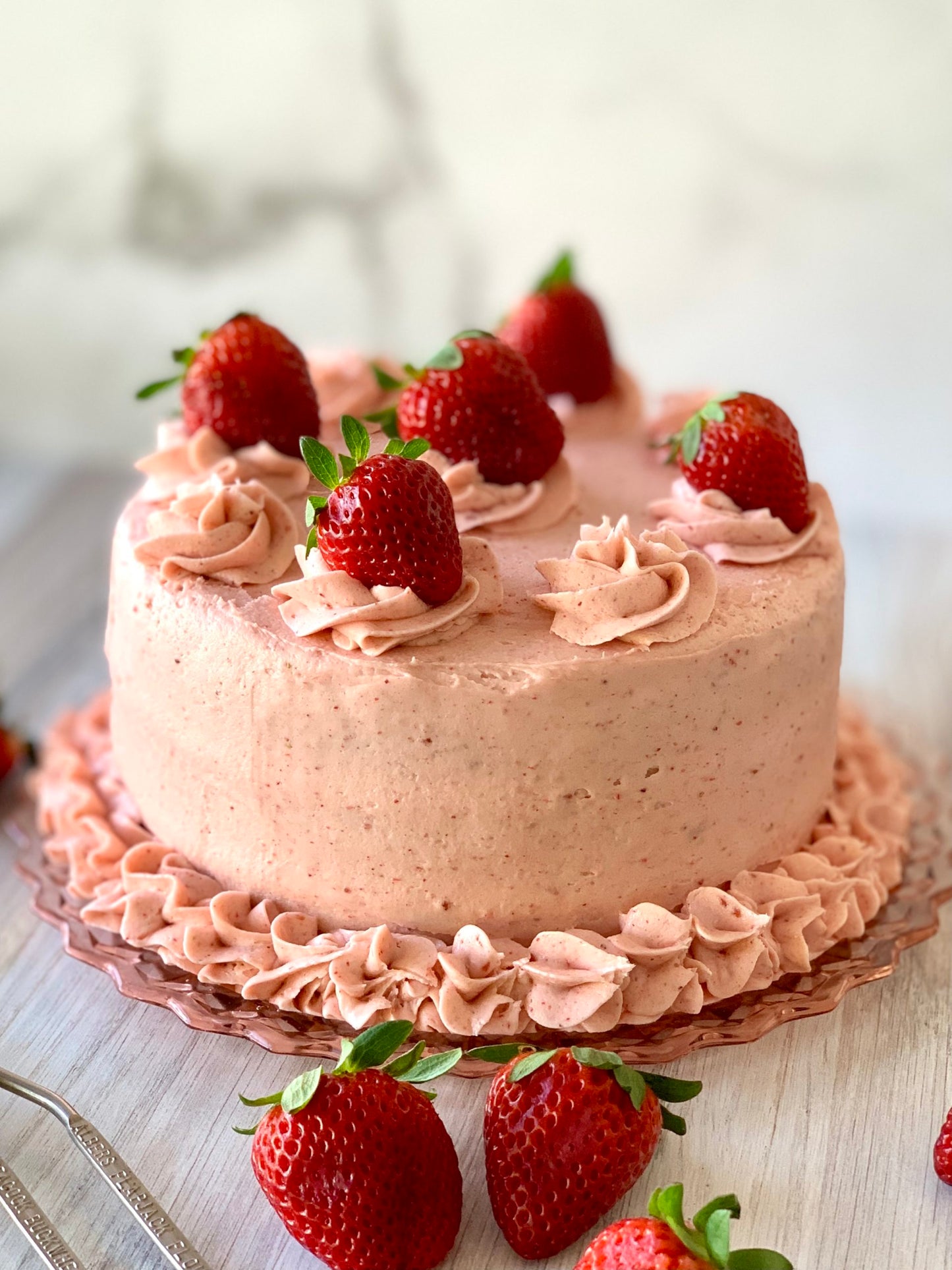 Blissful Strawberry Cake